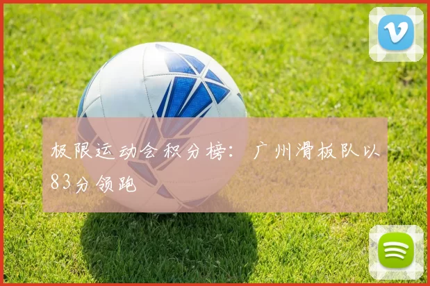极限运动会积分榜：广州滑板队以83分领跑